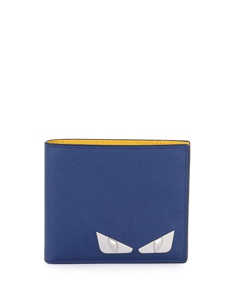 fendi monster wallet blue|Fendi monster eyes bifold wallet.